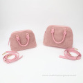 Pink Wool Winter Lambs Sherpa PU Multifunctional Shoulder Handbag Lady Tote Bag Set